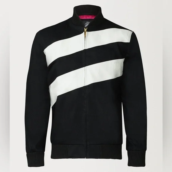 PRSVR Uptown Flight Suit Bomber Jacket w/ Cross Body Leather Stripes - Picture 4 of 9